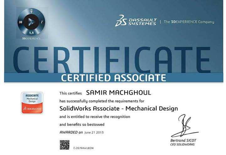 Read more about the article تقديم عام حول شهادات سوليد وركس  Solidworks